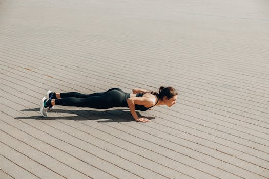 person exercising outdoors